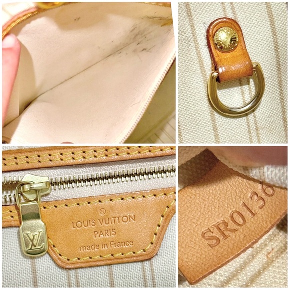 Louis Vuitton Neverfull MM Damier Azur Tote Bag - Picture 13 of 14